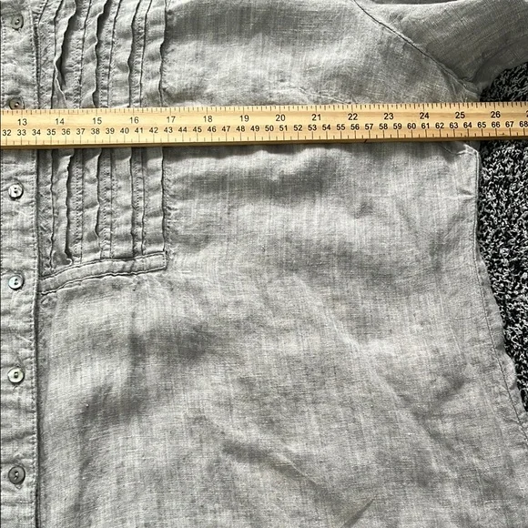Ruby Rd Gray Linen Top - Picture 12 of 13